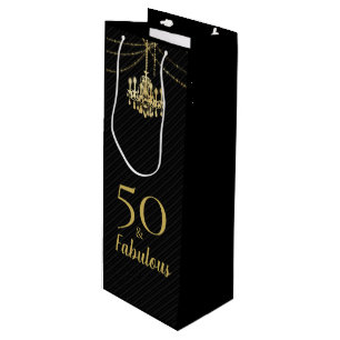 Sacola Para Vinho ouro 50 e fabuloso