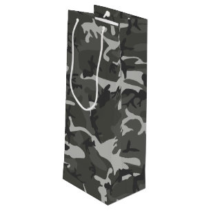 Sacola Para Vinho Padrão de Camuflagem de cinzas, Padrão Militar, Ex