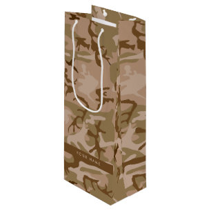 Sacola Para Vinho Padrão de Camuflagem do Deserto, Seu nome, Persona
