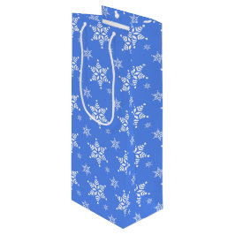 Sacola Para Vinho Padrão de Floco de Neve, Flocos de Neve Brancos, N