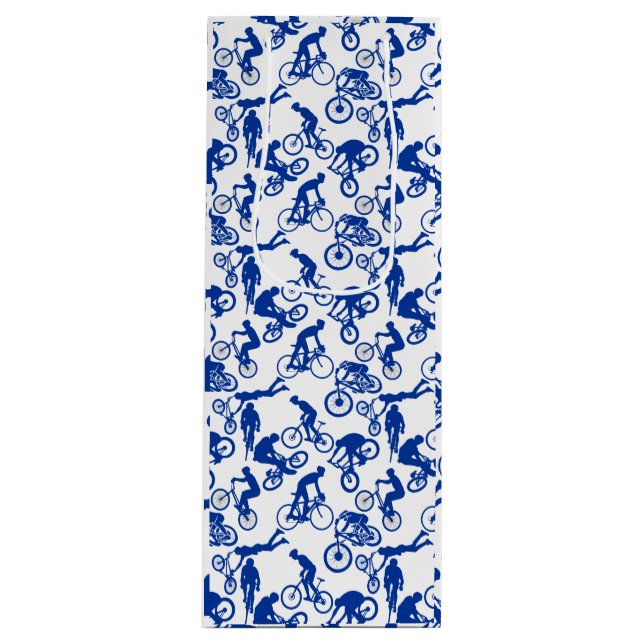 Sacola Para Vinho Padrão de Freestyles de Ciclo.w x4 Branco BG (Frente)