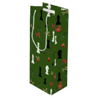 Padrão de Jogo de Peças de Xadrez de Natal Verde