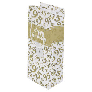 Sacola Para Vinho Padrão de Número Aleatório de Aniversário da E