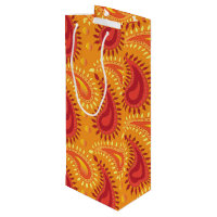 Padrão de Paisley Persa Laranja Oriental