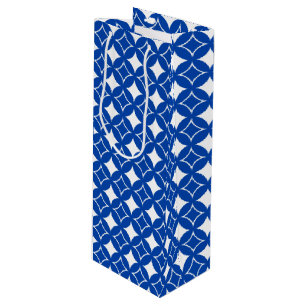 Sacola Para Vinho Padrão de remessa azul e branco