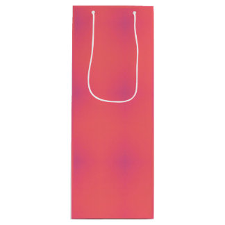 Sacola Para Vinho Padrão de Rosa Suave e Roxo