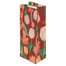Padrão Floral de Tulipa Elegante – Primavera Verme