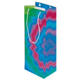 Sacola Para Vinho Padrão legal de espiral retro funky com ranhura ti