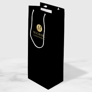 Sacola Para Vinho Padrinhos de casamento Masculinos Pretos e Persona