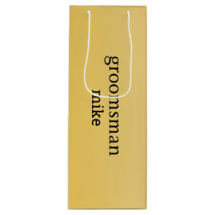 Sacola Para Vinho Padrinhos de casamento personalizados Dourados ele