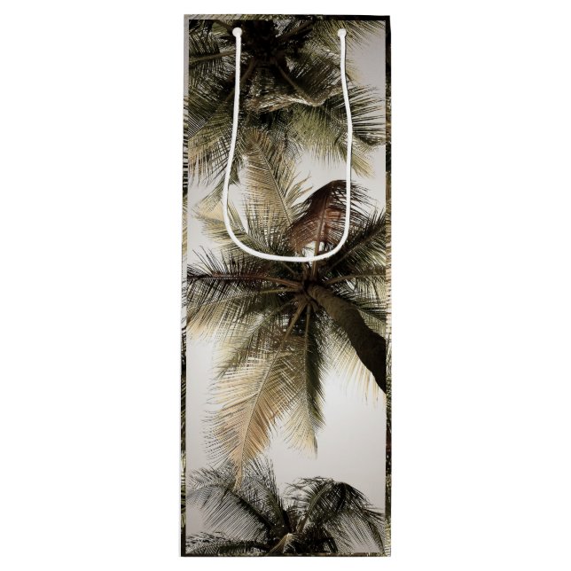 Sacola Para Vinho Palm Trees Wine Bag (Frente)