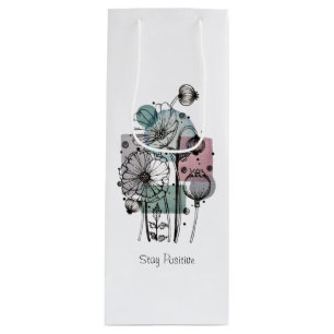 Sacola Para Vinho Papagaios Em Tinta E Aquarela