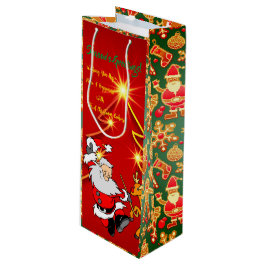 Sacola Para Vinho Papais noeis de Cookies Feriados