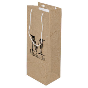 Sacola Para Vinho Papel Castanho Russo Kraft castanho para aspecto m