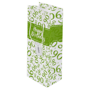 Sacola Para Vinho Parabéns 90 aleatório padrão verde