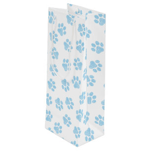 Sacola Para Vinho patas de rabo, patas de cão, patas azuis de bebê