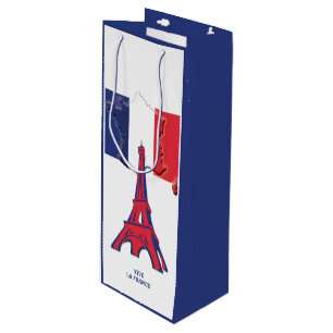 Sacola Para Vinho Patriotic Vive La FRANCE Paris