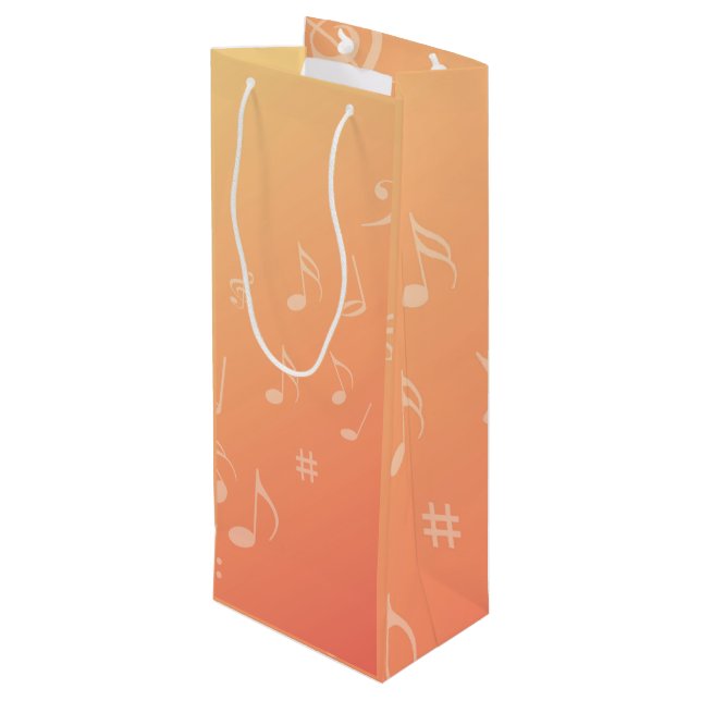 Sacola Para Vinho Peach Music (Verso inclinado)