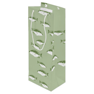 Sacola Para Vinho Peixe verde-oliva