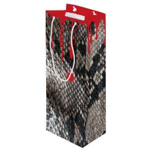 Sacola Para Vinho Pele de Cobra Python de Halloween - Sangue Coagula