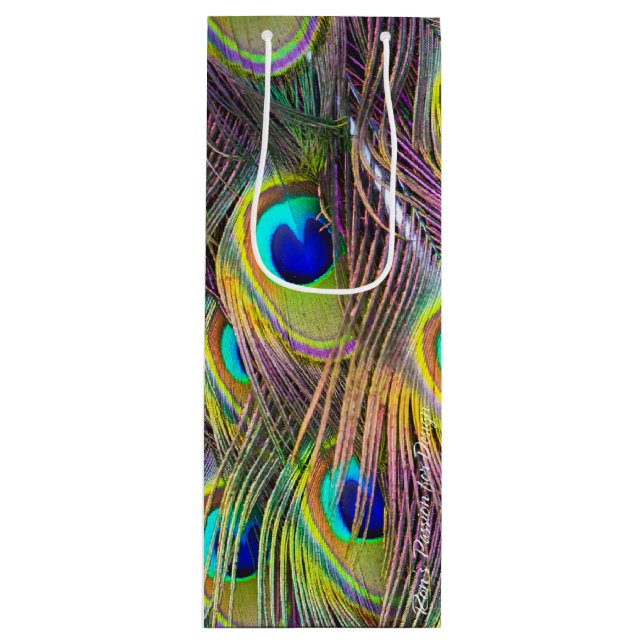 Sacola Para Vinho Penas de Peacock 5 (Frente)
