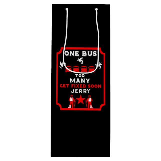 Sacola Para Vinho Perna Quebrada Engraçada Fica Bem (Frente)