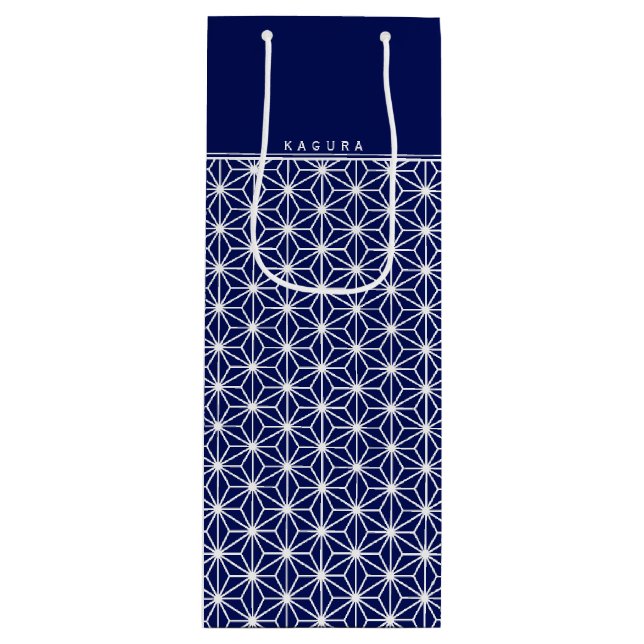 Sacola Para Vinho Personalizar Bag comercial|Padrão KIMON Japonês AS (Frente)