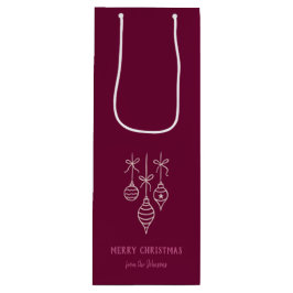 Sacola Para Vinho Personalized Family Name Merry Christmas Bauble