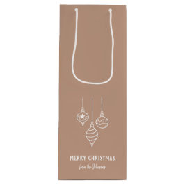 Sacola Para Vinho Personalized Family Name Merry Christmas Bauble