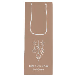 Sacola Para Vinho Personalized Family Name Merry Christmas Bauble