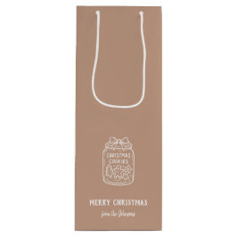 Sacola Para Vinho Personalized Family Name Merry Christmas Cookies