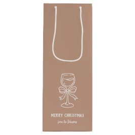 Sacola Para Vinho Personalized Family Name Merry Christmas Drink