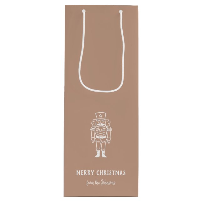 Sacola Para Vinho Personalized Family Name Merry Christmas Prince (Frente)