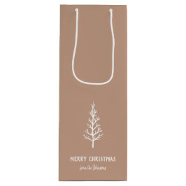 Sacola Para Vinho Personalized Family Name Merry Christmas Tree