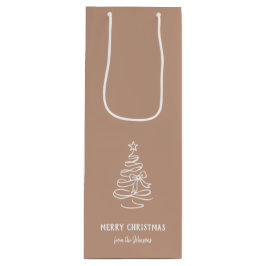 Sacola Para Vinho Personalized Family Name Merry Christmas Tree