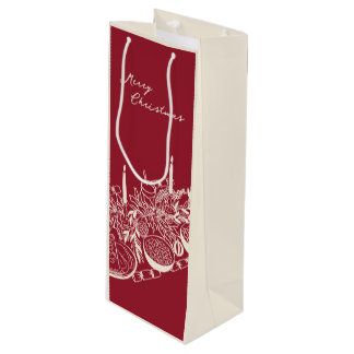 Sacola Para Vinho Personalized Merry Christmas Table Minimal Design
