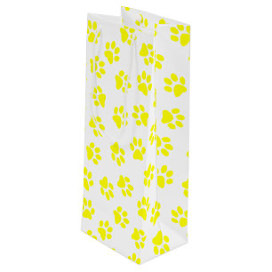 Sacola Para Vinho Pestor De Patas, Patas De Cães, Patas Amarelas