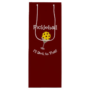 Sacola Para Vinho Pickleball, eu danço isso! Vidro do T-Shirt
