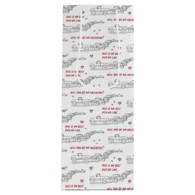 Sacola Para Vinho Pickup Line Namorados Engraçado Lover (Frente)