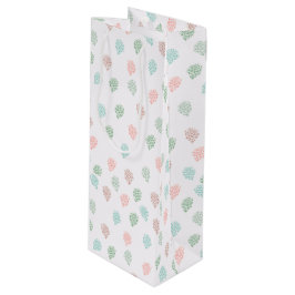 Sacola Para Vinho Pinho de Natal pintado à mão - multicoloração de C