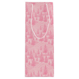 Sacola Para Vinho Pink Forest Christmas