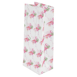 Sacola Para Vinho Pinkmas Flamingo Christmas Wine Gift Bag