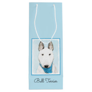 Sacola Para Vinho Pintura Bull Terrier - Arte Cachorro Original Boni