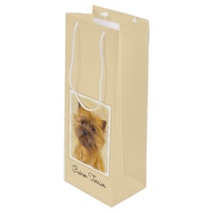 Sacola Para Vinho Pintura de Cairn Terrier - Arte de Cachorro Origin