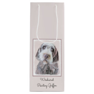 Sacola Para Vinho Pintura de Griffon por Cabeireiros - Arte Canina