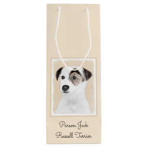 Sacola Para Vinho Pintura de Parson Jack Russell Terrier - Arte Cani