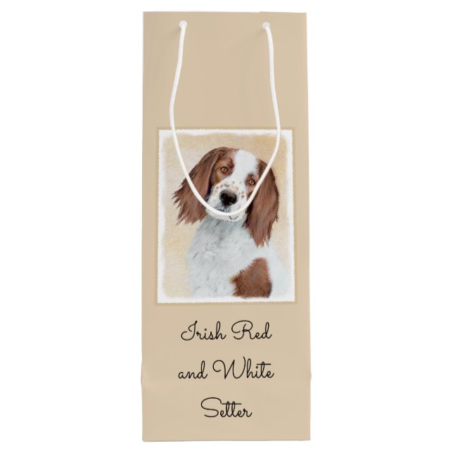 Sacola Para Vinho Pintura de Setores Vermelho e Branco Irlandês - Ar (Verso)