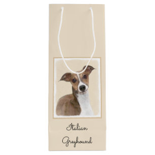 Sacola Para Vinho Pintura italiana em greyhound - Arte canina origin