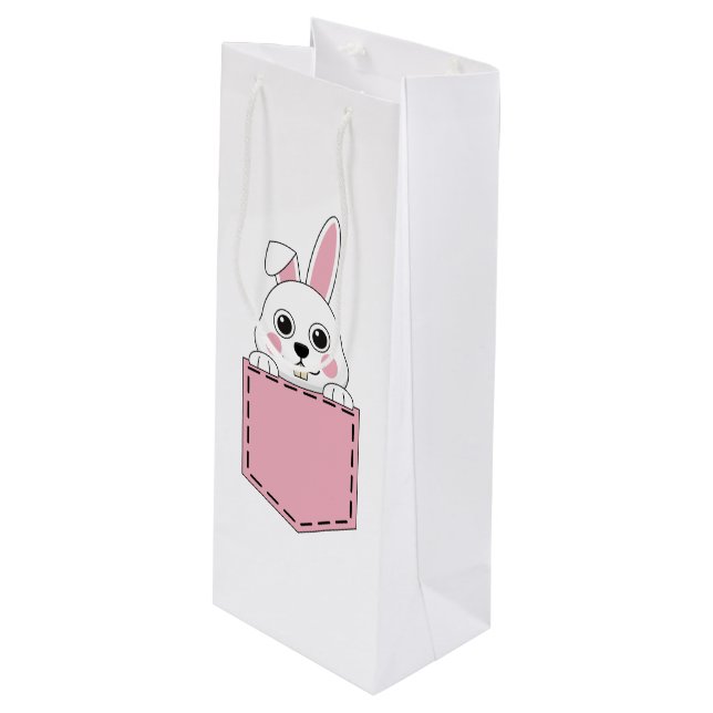 Sacola Para Vinho Pocket Pet Bunny (Frente inclinada)