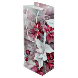 Sacola Para Vinho Poinsettias